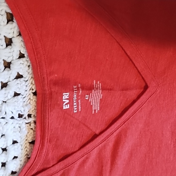 Evri Red Holiday Cheers Long Sleeve Shirt 4X EUC. - Picture 3 of 4